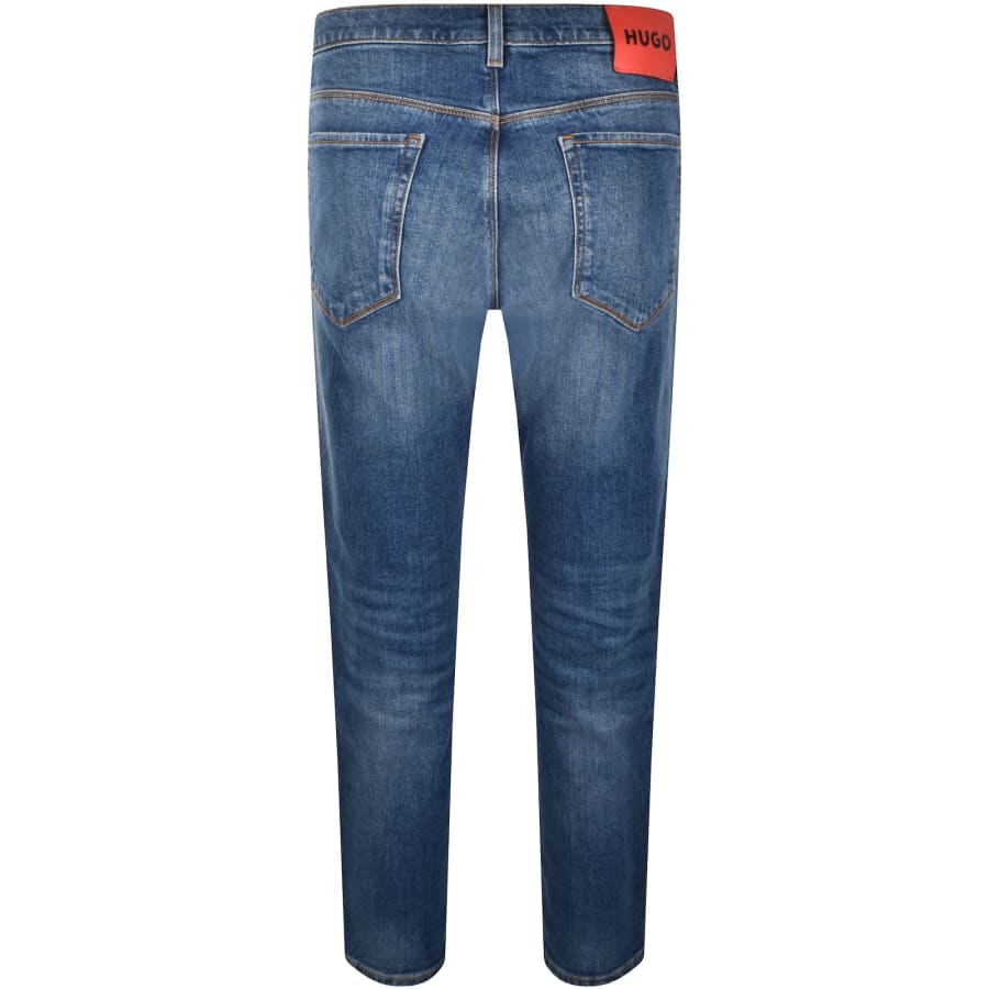 HUGO Herren Slim-Fit Jeans In Grau-blau - Bequemer Stretch-Denim